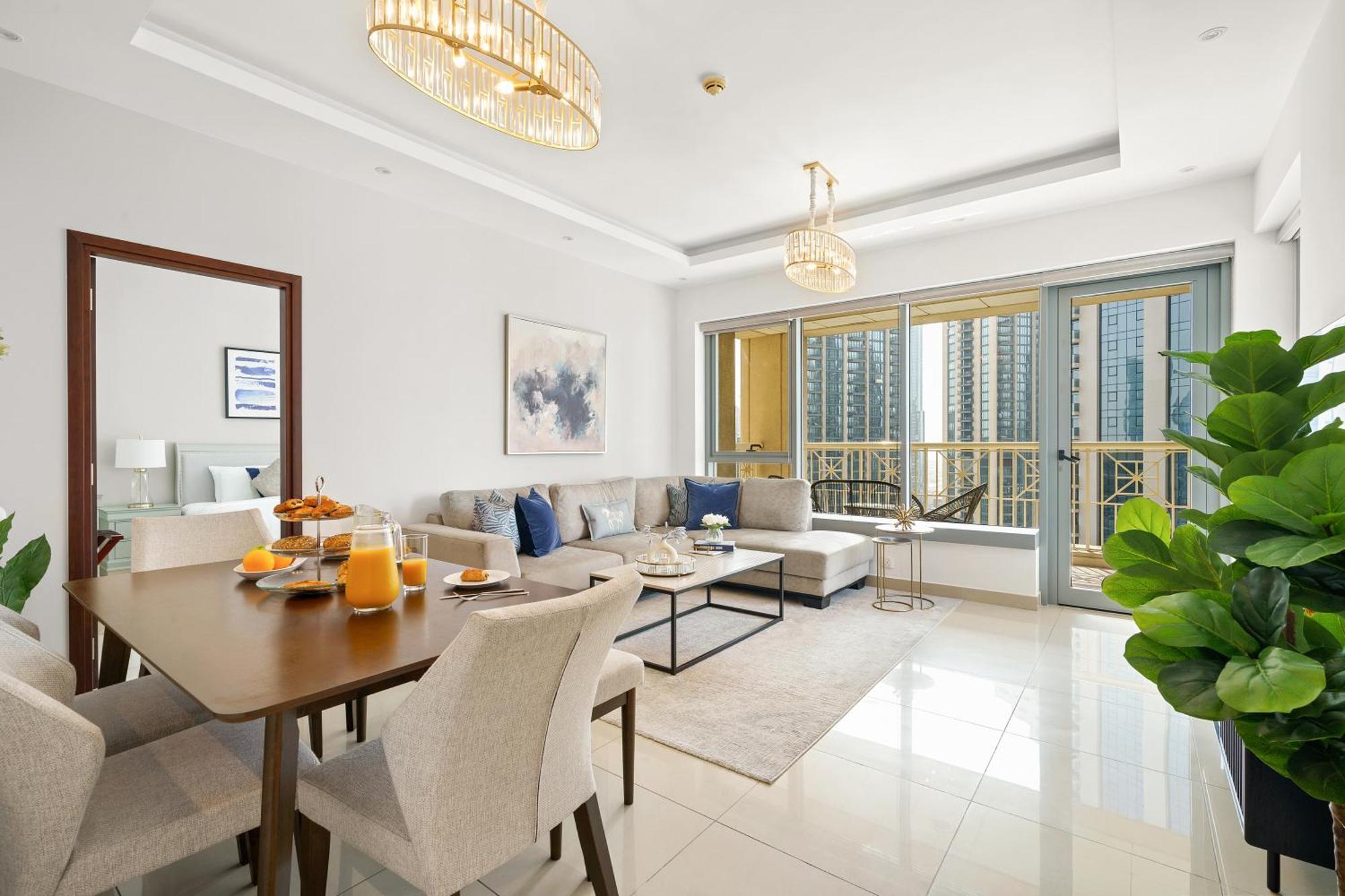 New! Luxury 3Bedroom With Spectacular Burj Views Downtown Dubaj Exteriér fotografie